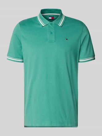 Tommy Jeans Regular Fit Poloshirt aus reiner Baumwolle in Lind, Gr&ouml;&szlig;e XXL
