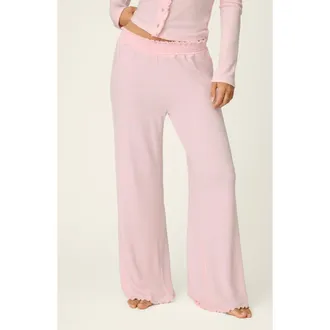 PJ Salvage Pretty Stripes Pajama Pants in Tender Pink at Nordstrom, Size X-Large