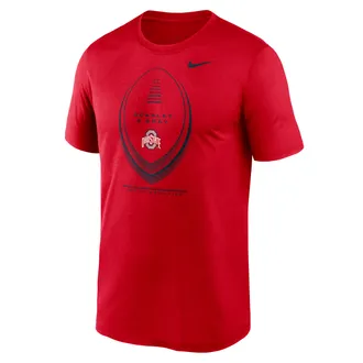 Nike Ohio State Primetime Football Icon Legend Nike Mens Dri-FIT College T-Shirt in Red | NKGK65NOH-3BJ