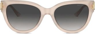 Jimmy Choo Eyewear Occhiali da sole con placca logo - Toni neutri