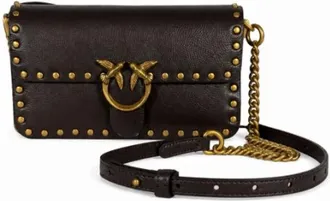 Pinko Pinko, Tassen, Dames, Bruin, ONE Size, Leer, Love One Bag
