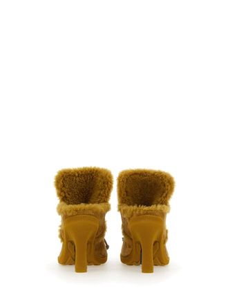 Burberry Highland 90 Mule Sandal - Beige