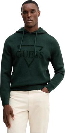 Guess Joby Sweater - Heren - Ronde hals truien - Groen - XS - Polyester - Truien & Vesten