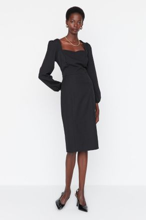 Trendyol Vrouwen Liefje Halsband Bodycon Midi Jurk