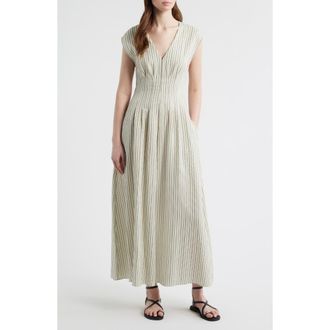 Rag & Bone Ines Variegated Stripe Maxi Dress in Cream Stripe at Nordstrom, Size 10