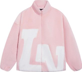 Li-Ning Big Logo Polar Fleece Jacket Pink White AFDSD61-6