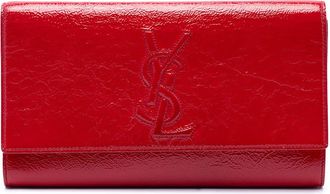 Saint Laurent Pre-owned Saint Laurent Large Textured Patent Monogram Belle De Jour Clutch Ladies O05HAM65U2G7MPA1