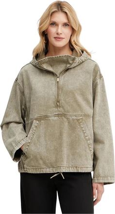 Michael Kors Garment-Dyed Denim Popover Jas - Dames - Spijkerjassen - Groen - M/L - Denim - Jassen