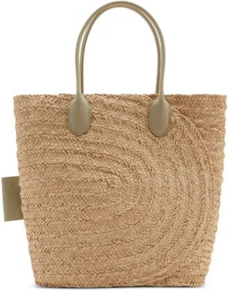 Burberry Natural Woven-Raffia Tote Bag