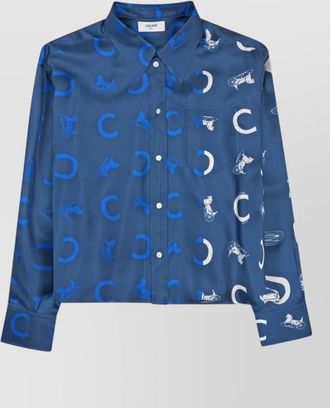 Celine silk cropped shirt