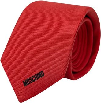 Moschino Corbata estrecha de seda - Accessories - Hombre - Rojo - ONE SIZE