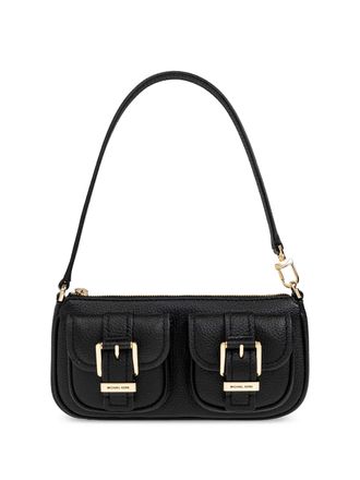 Michael Michael Kors Zoe shoulder bag - women - Calf Leather/Polyester - One Size - Black
