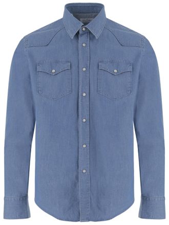 Alessandro Gherardi Light Blue Button-Down Denim Shirt