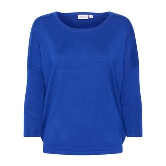 Saint Tropez Maglione collo a V blu - - Knitwear - Donna - Blu - L
