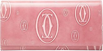 Cartier Pink Leather Long Wallet (Bi-Fold) (Pre-Owned)