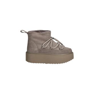 INUIKII Schoenen, Dames, Grijs, 39 EU, Leer, Classic Low Platform