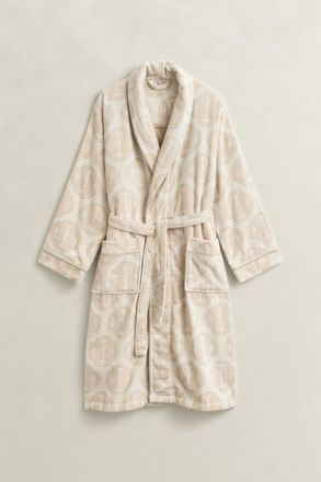 GANT Home decor Monogram Print Robe (XXL) SUGAR WHITE