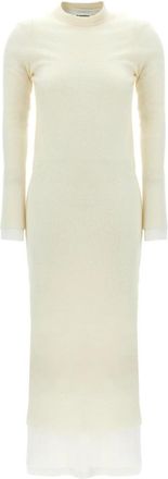 Jil Sander Jurk met onderrok - Dames - Kleedjes - Wit - XS - Katoen - Kleedjes