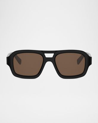 Celine Men & apos;s 3 Dots Acetate Aviator Sunglasses