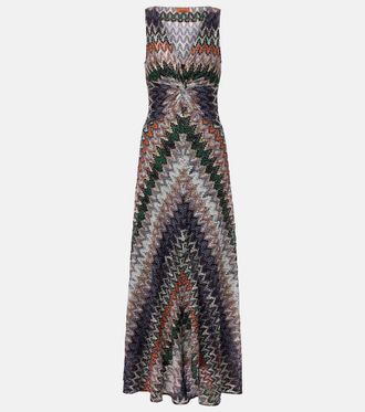 Missoni Zigzag lam&eacute; maxi dress