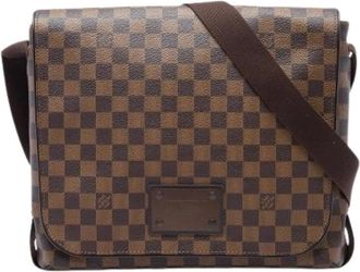 Louis Vuitton Pre-owned Brooklyn MM Crossbody Bag - unisex - Pre-owned - Bruin - Maat: ONE Size Leer