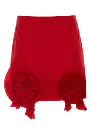 Blumarine Ruffled Hem Skirt - Red