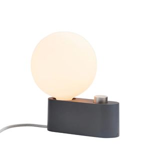 Tala Alumina Tischleuchte, charcoal inklusive Sphere IV LED-Leuchtmittel E27 8W, &Oslash; 15 cm, weiss matt