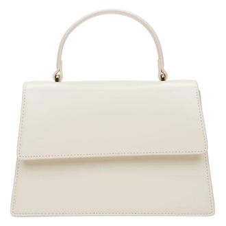 Estro & Luminara Handbags, female, Beige, Size: ONE SIZE Small Leather Satchel
