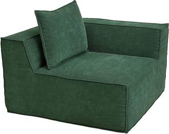 Hhg [nunca Usado] Esquina/accesorio Para Sof&aacute; Hhg-396, Sill&oacute;n Lounge, Sill&oacute;n Tapizado, Reposabrazos, Tela/tejido (300 G/m&sup2;) 63 X 97 X 97 Cm, Verde