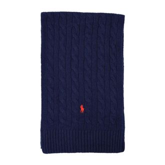 Polo Ralph Lauren Klassieke Wollen Mix Sjaal - Heren - Wintersjaals - Blauw - ONE Size - Wol - Accessoires