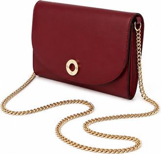 Burberry Womens Hannah Leather Bag - Antique Red - One Size