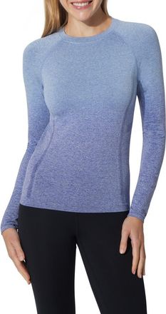 90 Degree by Reflex Melora Seamless Long Sleeve Top in Blue Ribbon/Blue Ribbon at Nordstrom Rack, Size X-Large