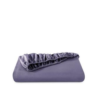 Bare Home 400 Thread Count Organic Cotton Sateen Fitted Sheet in Dusty Purple at Nordstrom, Size California King