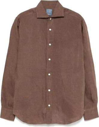 Barba Bruine Casual Overhemd - Heren - Casual Overhemden - Bruin - 3XL - Overhemden