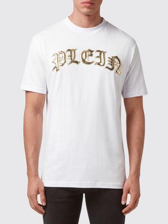Philipp Plein T-shirt girocollo in cotone con stampa logo fronte e retro