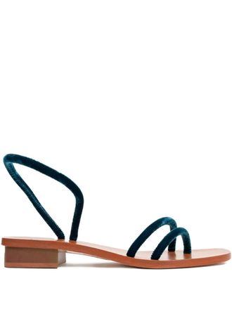 Lanapo velvet-strap sandals - Blue