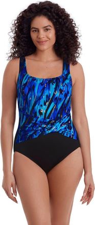Longitude Twist Pull Sash Tank Long Torso One-Piece Swimsuit in Gilded Panthera at Nordstrom, Size 8