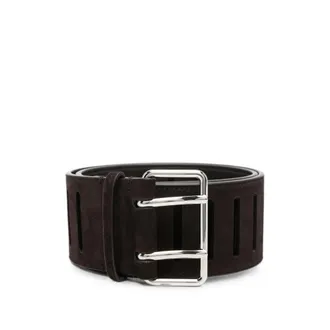 Alaia Cut-out Suede Belt