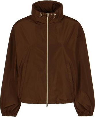 Herno New Techno Taffeta Jacket - Dames - Zomerjassen - Bruin - S - Polyester - Jassen