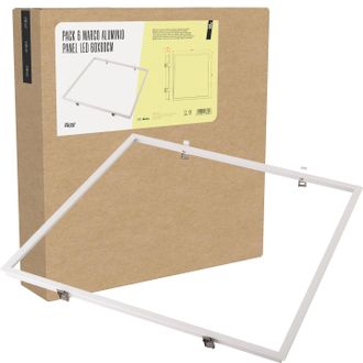 GreenIce Pack 6 Marco Aluminio Panel Led 600x600 [bx3-af-600x600]