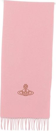 Vivienne Westwood Orb-embroidered Fringed Scarf