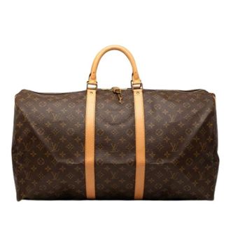 Louis Vuitton Pre-owned Weekend Bags, female, Brown, Size: ONE SIZE Pre-owned Keepall 55