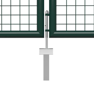 Berkfield Home Durable Garden Gate Steel 500x100 cm Green