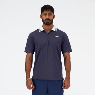 New Balance Uomo Tournament Polo in Viola, Maglia di Poliestere, Taglia XL