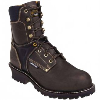 Carolina Mens Timber 8 Composite Toe Waterproof Logger Boot In Dark Brown