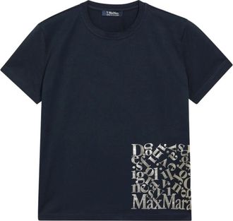 Max Mara Smmedile T-shirt - Dames - T-shirts - Blauw - XS - Katoen - Tops