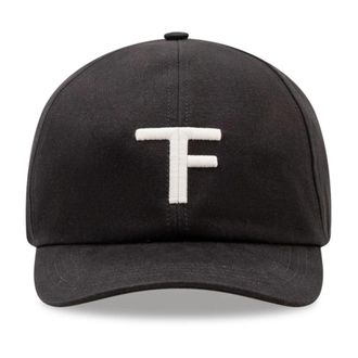 Tom Ford Canvas Cap - Heren - Petten - Zwart - M - Katoen - Accessoires