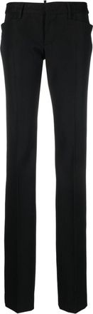 Dsquared2 slim-cut virgin wool trousers - women - Acetate/Polyester/Virgin Wool/Polyamide/Cotton - 38 - Black