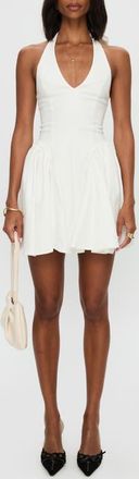 Princess Polly Karisse Halter Minidress in White at Nordstrom, Size 10