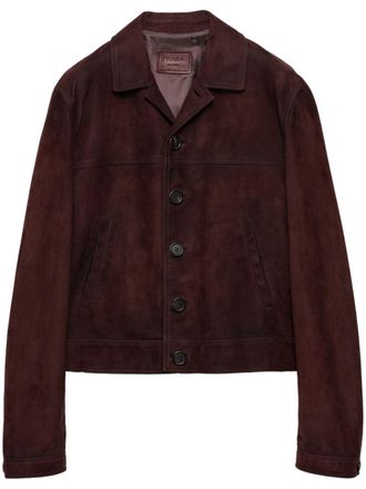 Prada suede shirt jacket - Red